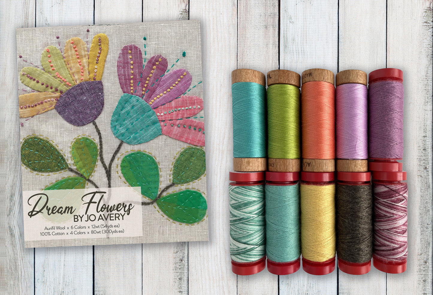 Aurifil Dream Flowers Thread Collection