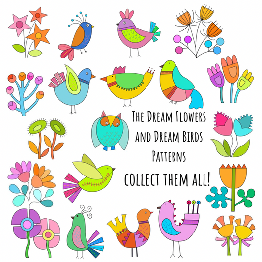 Fabric Book Instructions with Dream Bird Front and Back Covers PDF Pattern