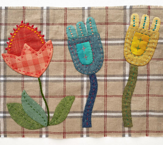 Mounted Textile Art Originals - Melliana and Daisydulas