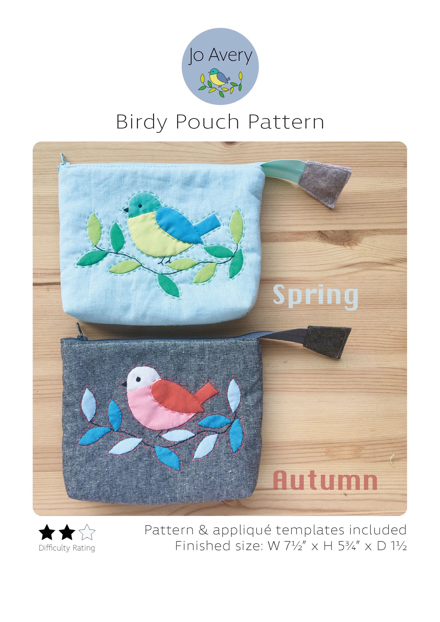 Birdy Pouch PDF Pattern