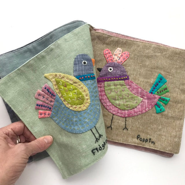 Fabric Book Instructions with Dream Bird Front and Back Covers PDF Pattern