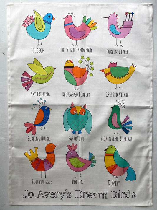 Dream Birds Tea Towel