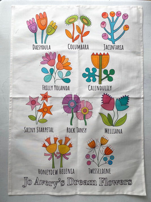 Dream Flowers Tea Towel
