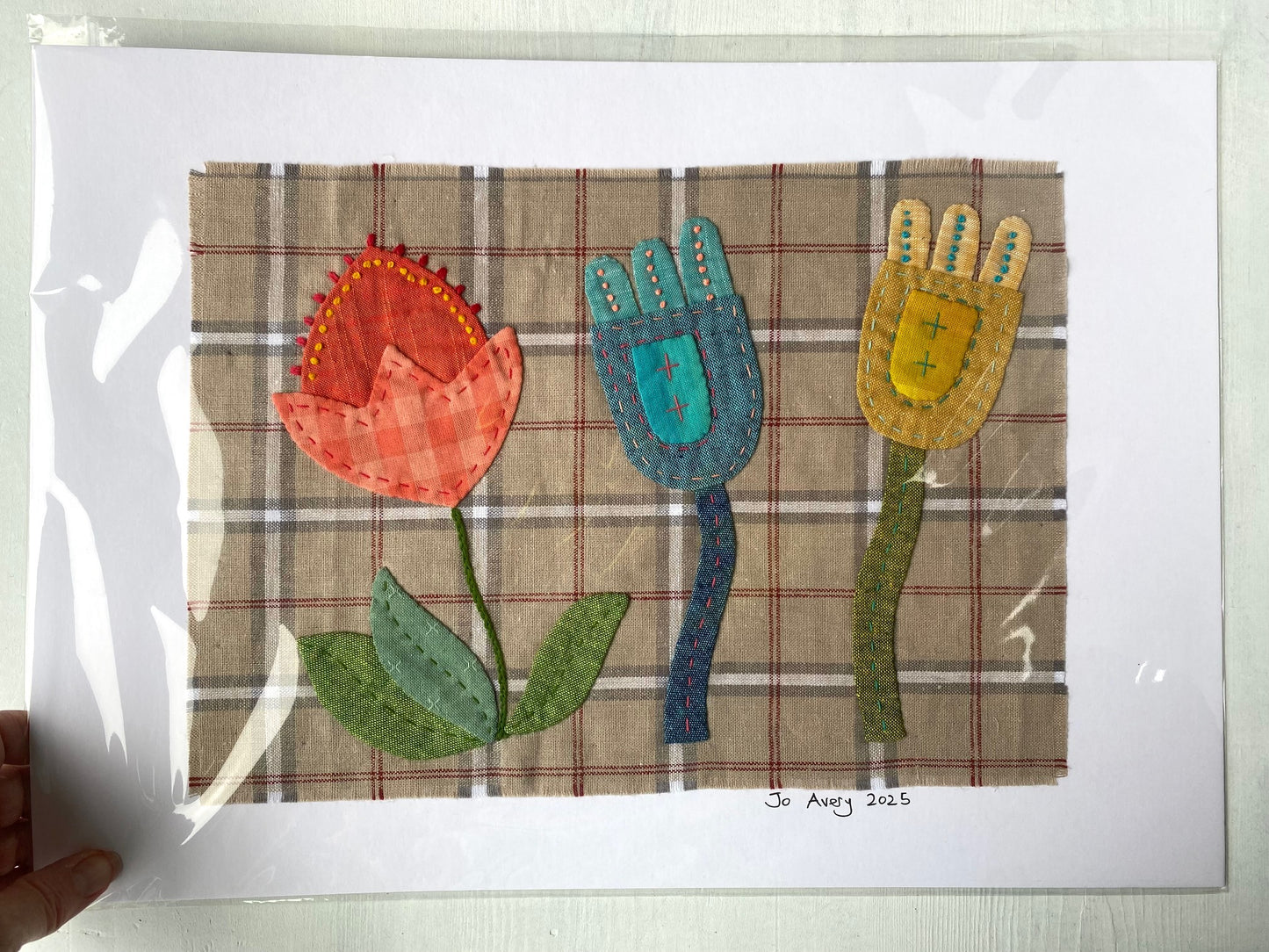 Mounted Textile Art Originals - Melliana and Daisydulas