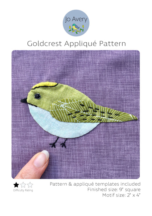 Goldcrest Appliqué PDF Pattern