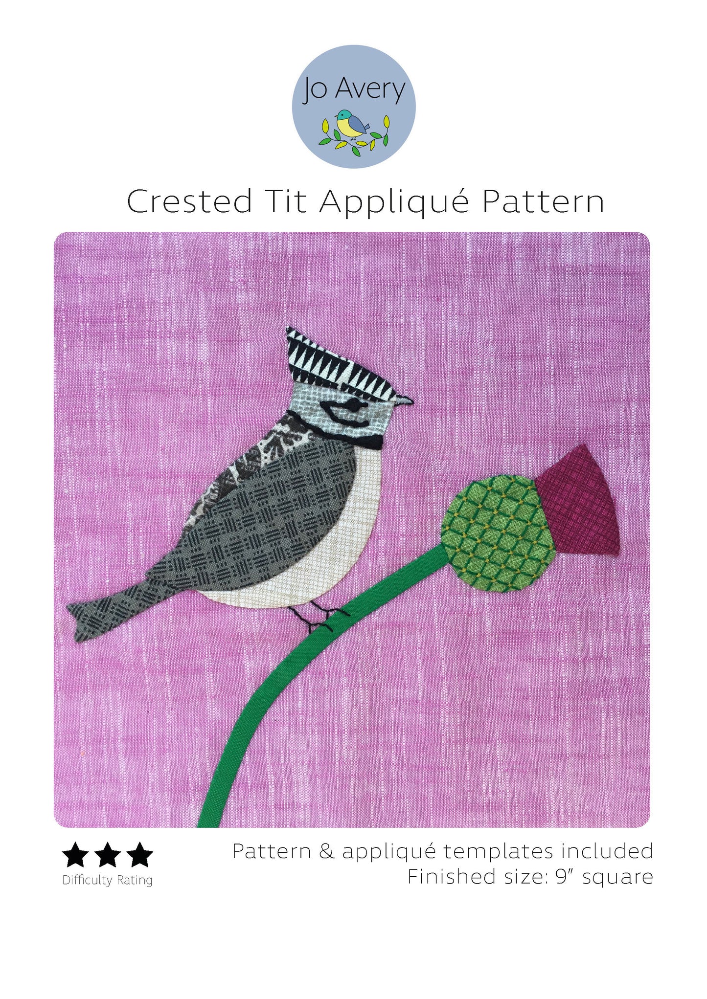 Bird Appliqué PDF Patterns Bundle 2