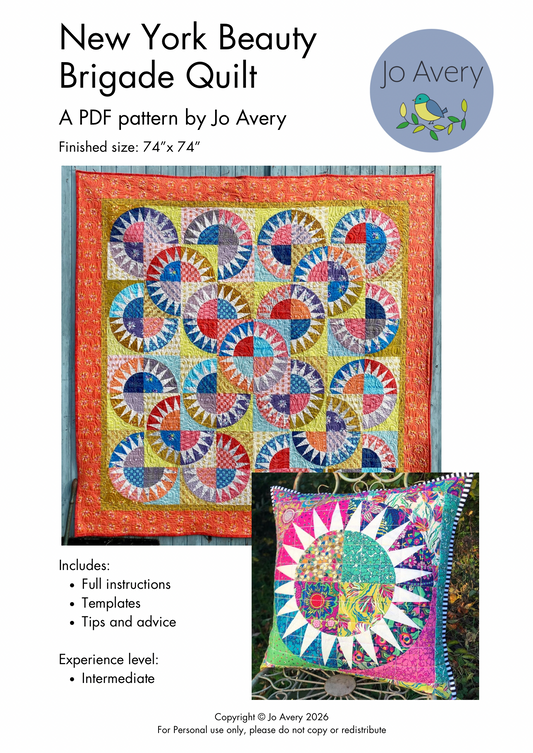 New York Beauty Brigade Quilt PDF Pattern