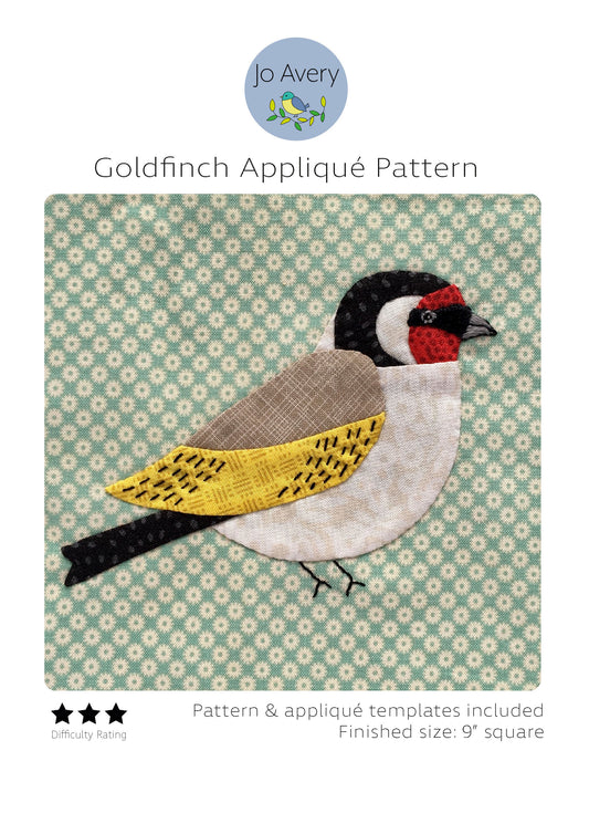 Goldfinch Appliqué PDF Pattern