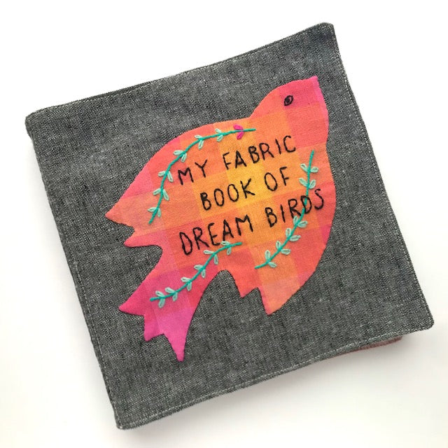 Fabric Book Instructions with Dream Bird Front and Back Covers PDF Pattern