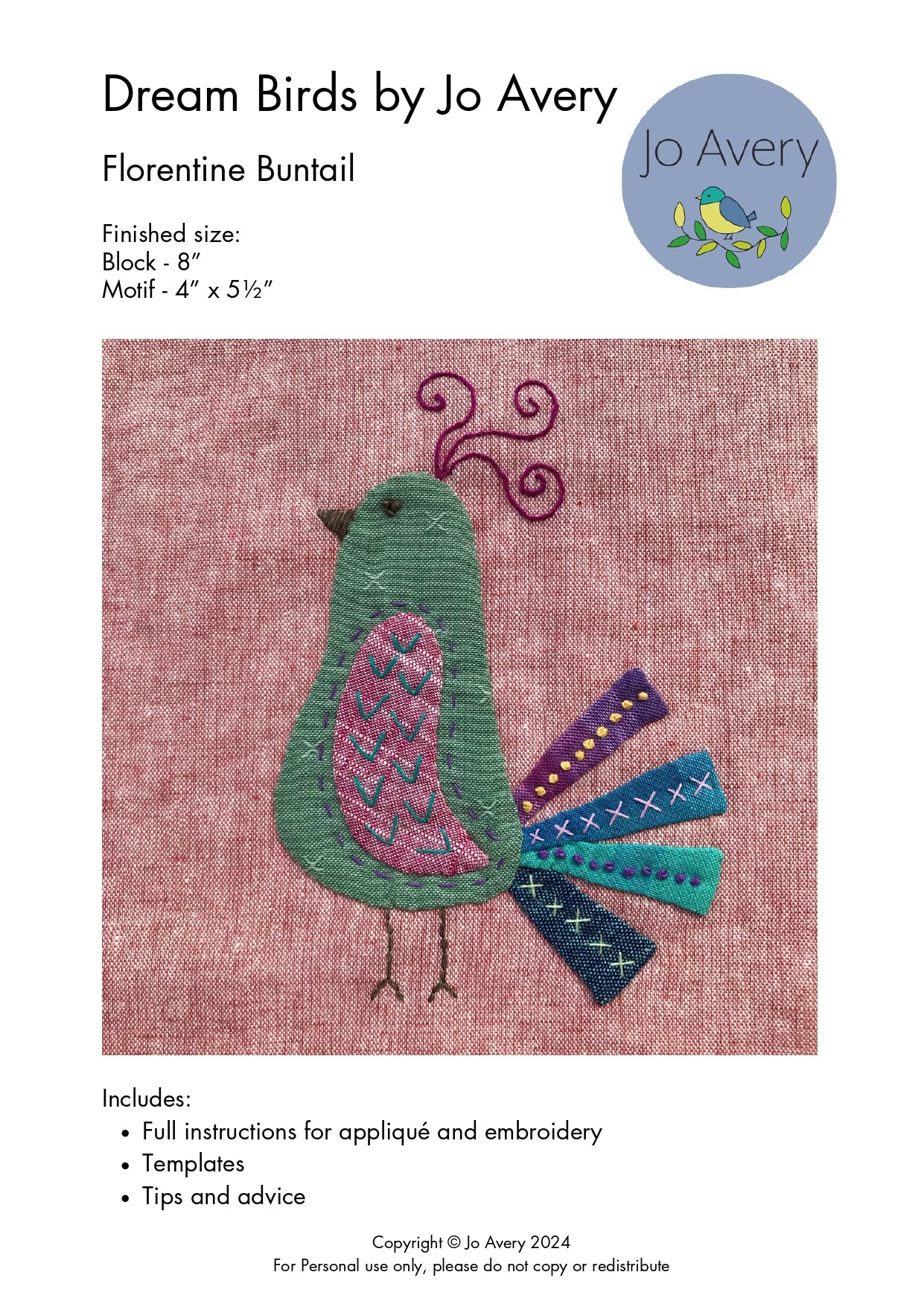 Florentine Buntail PDF Pattern