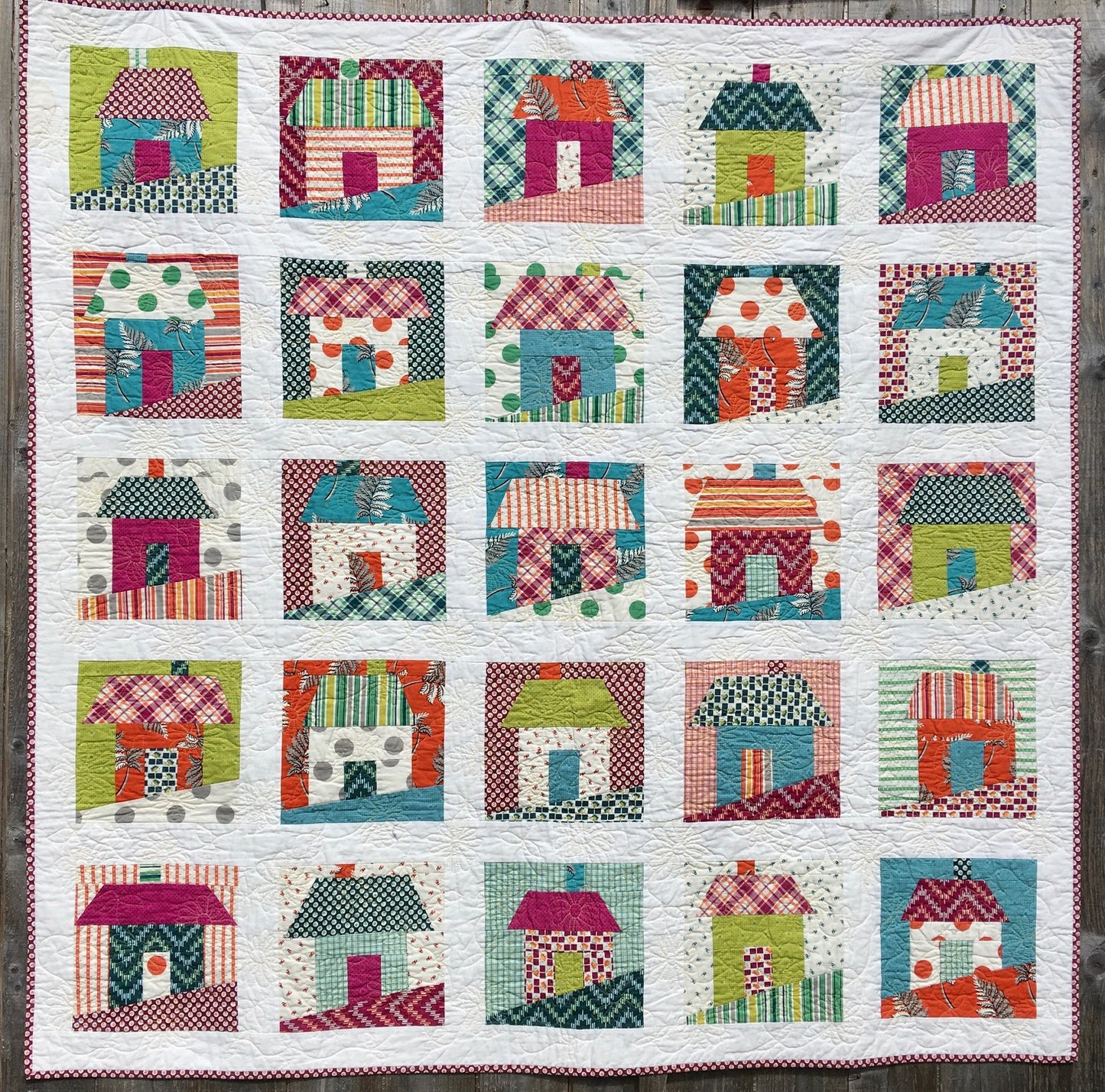 Improv House Quilt PDF Pattern
